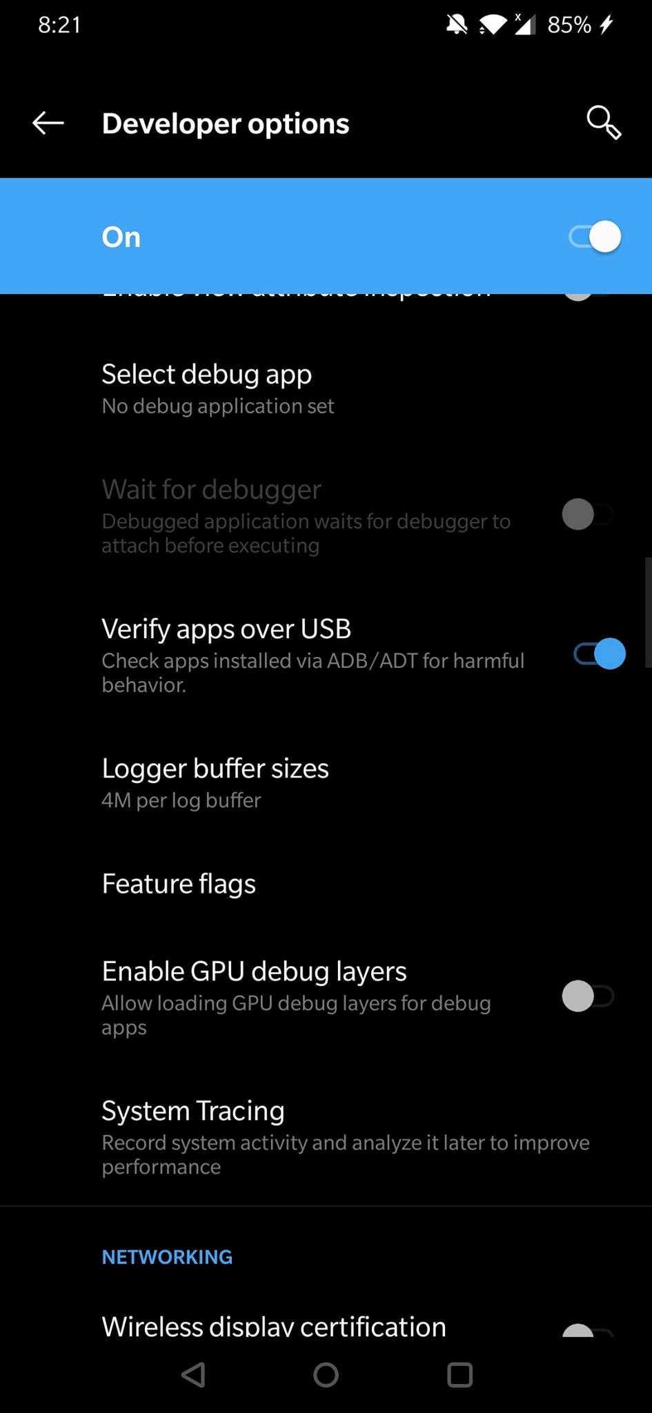 Developers Options Android