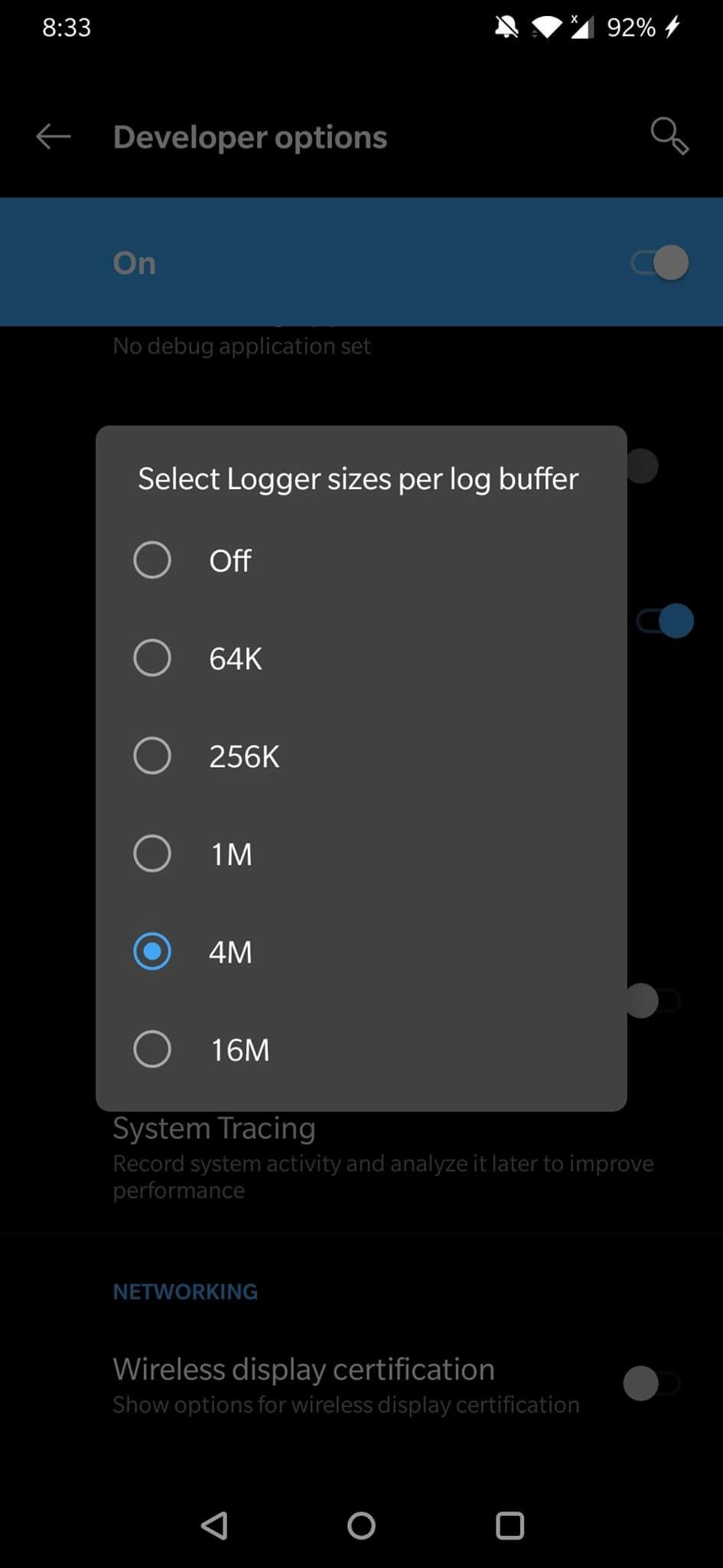 Logo Buffer Size Android