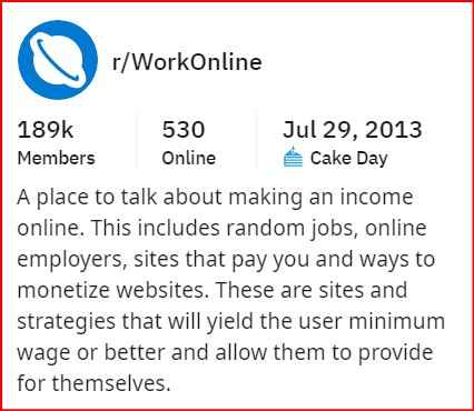 Reddit WorkOnline