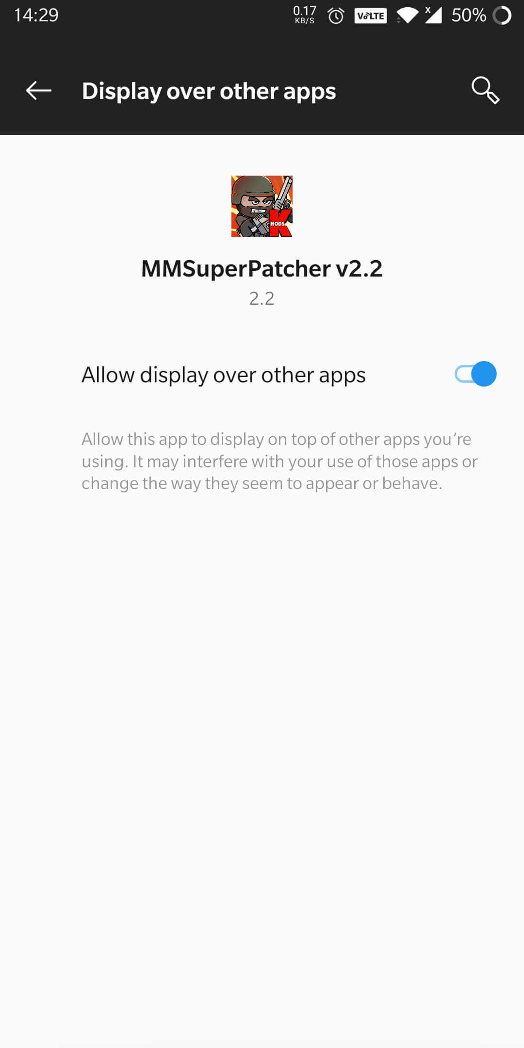 give permission to mmsuperpatcher