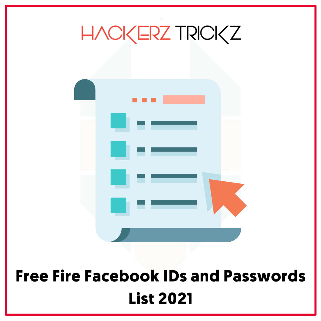 Free Fire Facebook IDs and Passwords List 2021