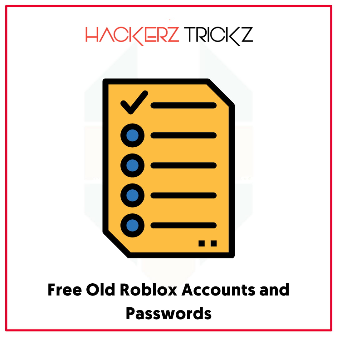 Free Old Roblox Accounts and Passwords