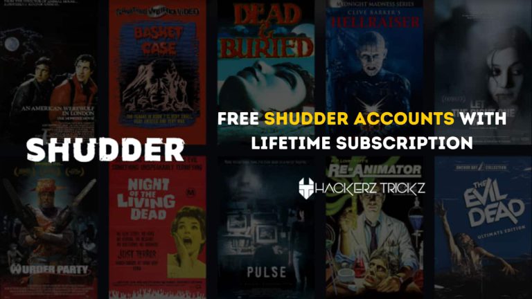 Free Shudder Accounts with Lifetime Subscription