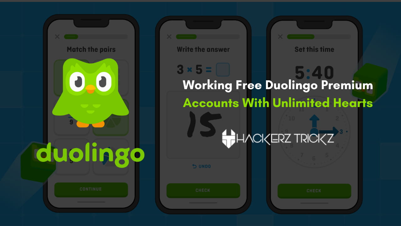 Working Free Duolingo Premium Accounts With Unlimited Hearts
