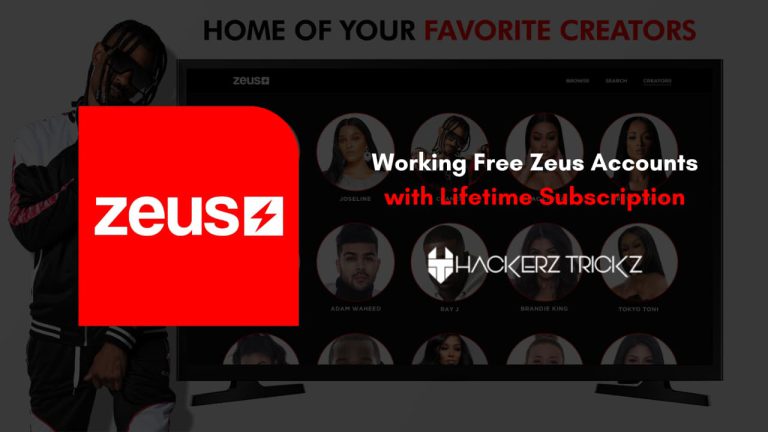 Working Free Zeus Accounts with Lifetime Subscription