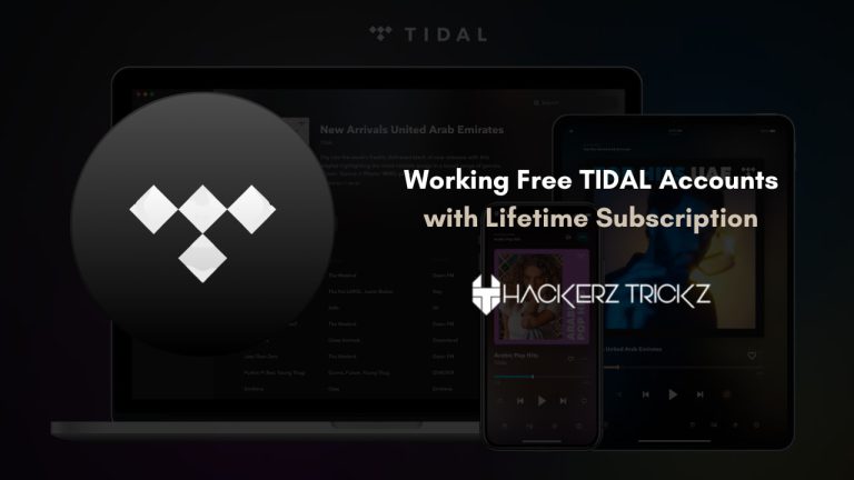 Working Free TIDAL Accounts with Lifetime Subscription