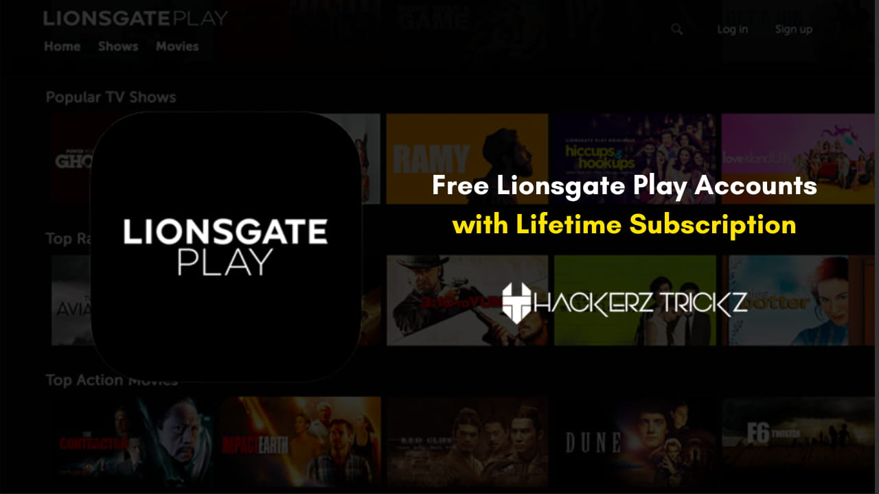 Free Lionsgate Play Accounts with Lifetime Subscription