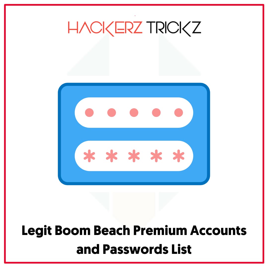 Legit Boom Beach Premium Accounts and Passwords List