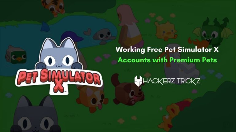 Working Free Pet Simulator X Accounts with Premium Pets