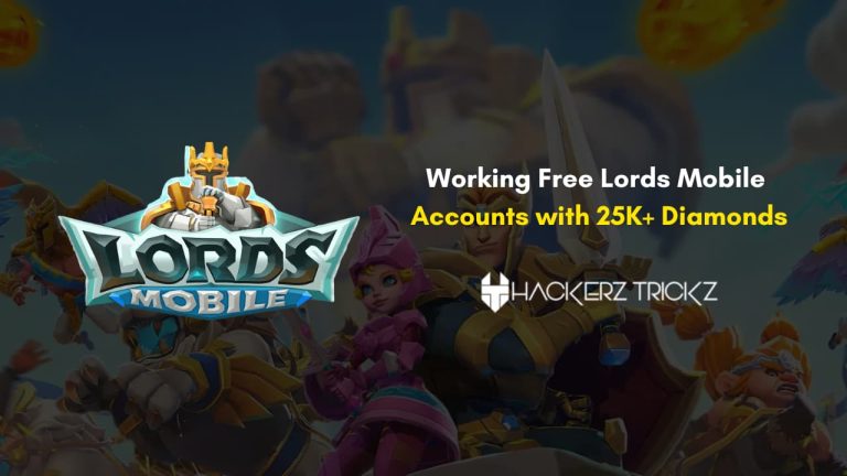 Working Free Lords Mobile Accounts with 25K+ Diamonds