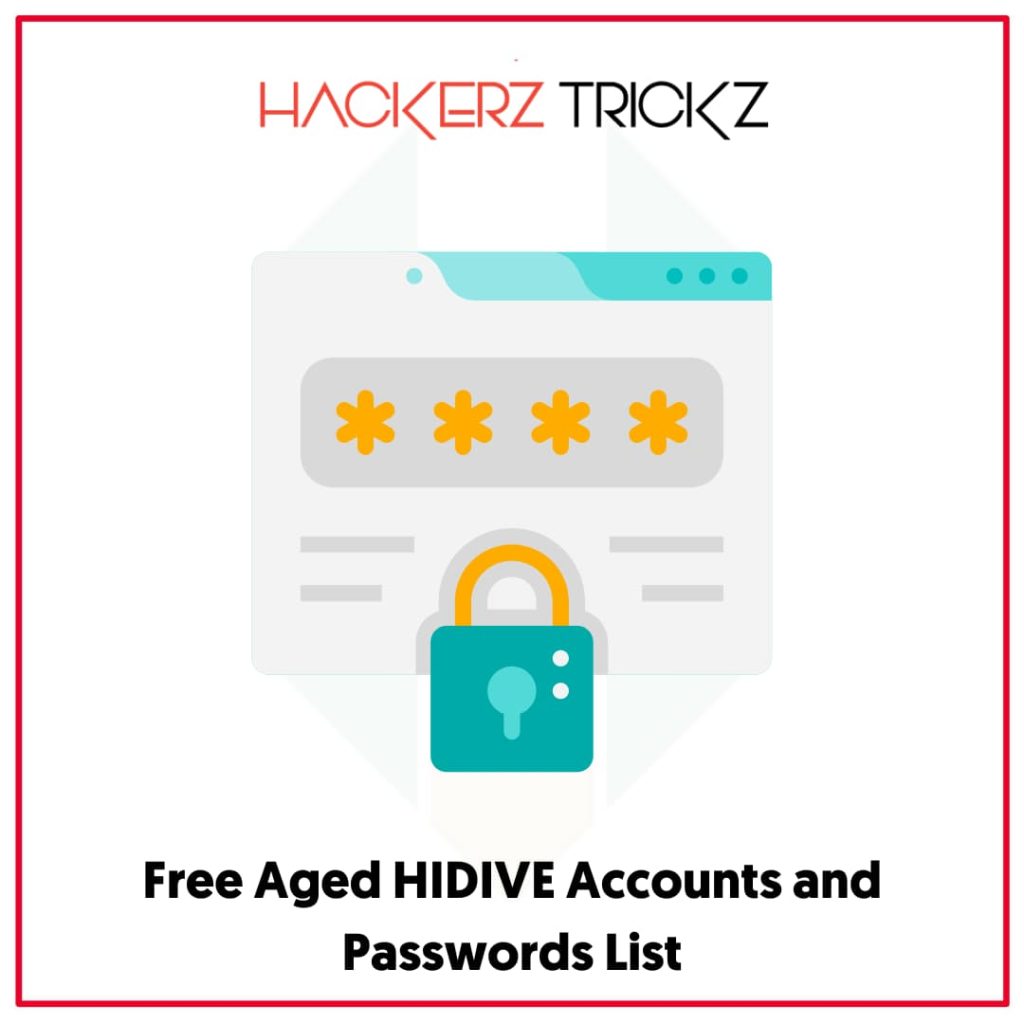 Working Free HIDIVE Accounts with Annual Subscription 2024