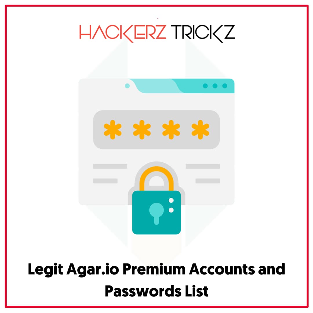 Legit Agar.io Premium Accounts and Passwords List